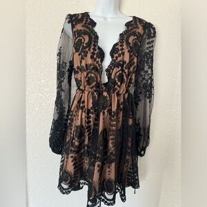 Boohoo Plunge Skater Dress US SIZE 6